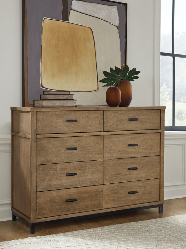  this dresser takes a relaxed approach to refinement. Its mixed-material design brings a trendy urban-chic feel to your morning and nighttime routines
