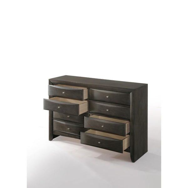 8 Drw Drawer: GLIDE Center Metal, DOVETAIL English Front & Back, FELT-LINED NOT Included (Inside Drawer Unfinished), Hardware: Single Pull Knob Construction: Top Okume Veneer w/Chipboard, Frame w/Wood (Rbw), Drawer Box and Pack Panel w/MDF ASTM F2057 - 17