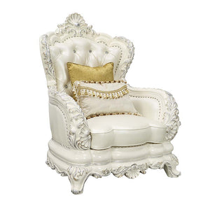 Be the talk of the town with the immaculate Adara sofa. The sofa features a traditional camel back design and a button-tufted backrest for those timeless details. Boasting an extravagant crown molding that is perched on top as a wow factor. The armrests a