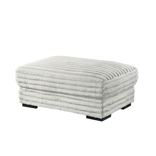 The Embrace Ottoman in white is the perfect addition to your living space, offering both style and functionality. Crafted from 100% white polyester fabric with a plush, blanket-like texture, it promises ultimate relaxation. This versatile piece can be use
