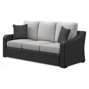  this high-style/low-maintenance sofa entices with plush