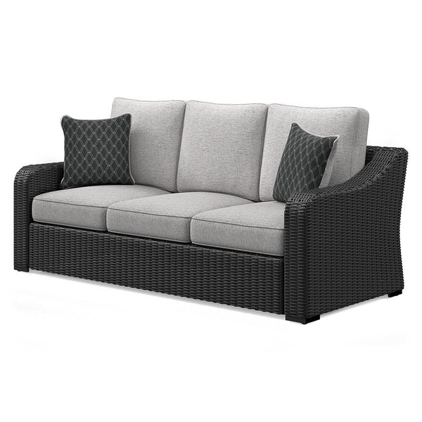  this high-style/low-maintenance sofa entices with plush