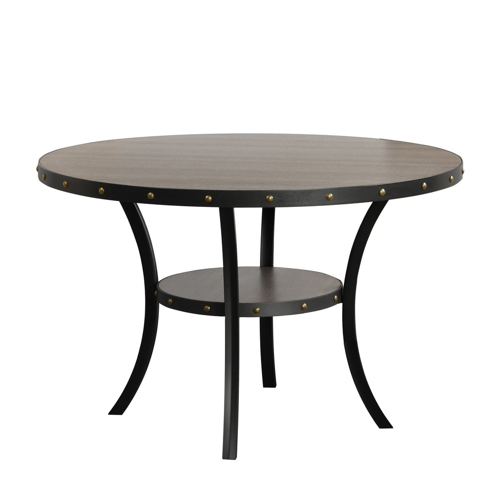 The Crispin Dining Set is a versatile and stylish choice for any home. It is available in three different heights: dining, counter, and bar, giving you the option to choose the one that best fits your space and needs. The set includes dining chairs, count