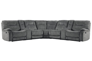 Innovative modular design ensures this sectional can be configured to complement any space. Oversized seats sit like a chair-and-a -half for expansive comfort<br/><br/><b>Product Features</b><ul><li>Manual-powered seat is easily reclined with release of l