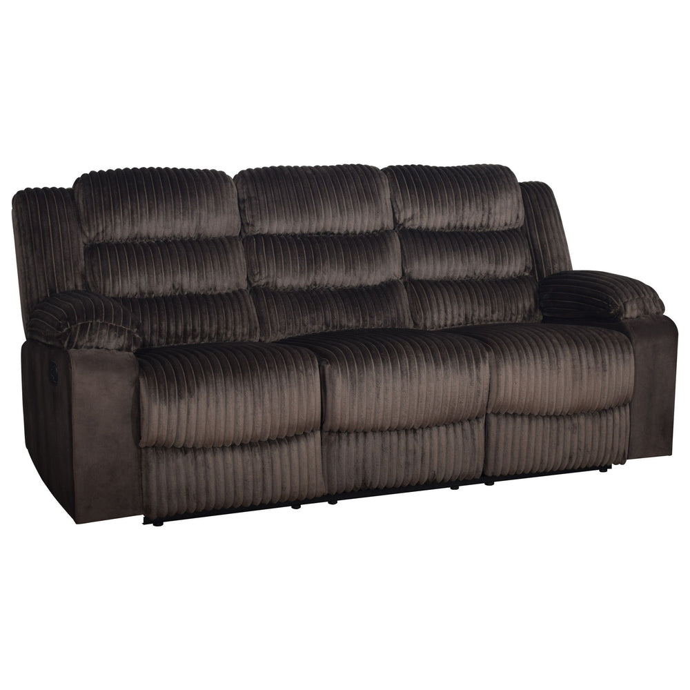 The Willow Dual Reclining Sofa blends quality construction and cozy fabric for the perfect living room upgrade. Built with hardwood and plywood frames and sturdy motion mechanisms for lasting durability. Wrapped in ultra-soft chocolate brown 100% polyeste
