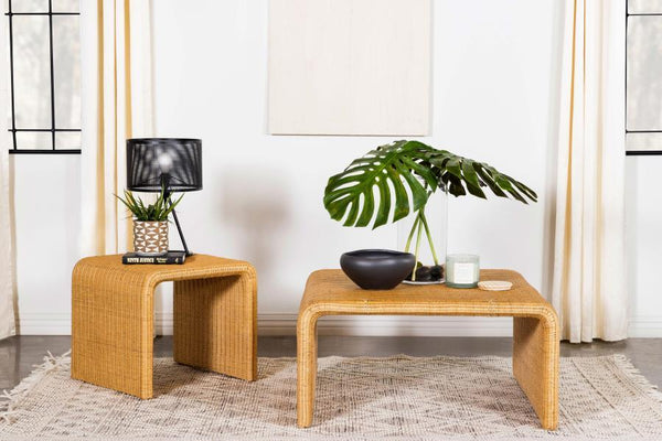 Cahya - Square Woven Rattan Coffee Table - Natural