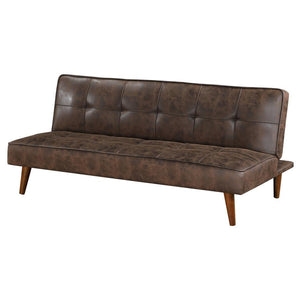 Jenson - Upholstered Tufted Convertible Sofa Bed - Dark Coffee