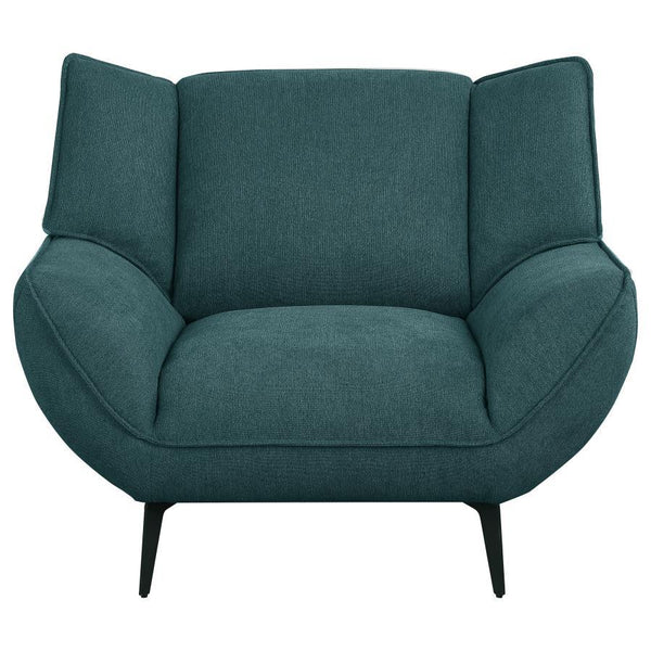  or as a partner to a seating ensemble. Gorgeous teal fabr