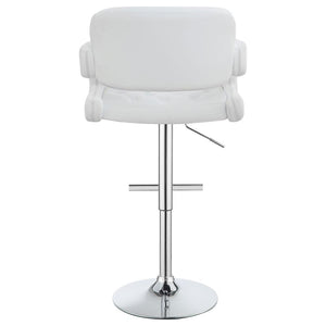 Brandi - Adjustable Bar Stool - Chrome And White