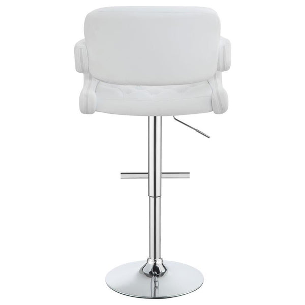 Brandi - Adjustable Bar Stool - Chrome And White