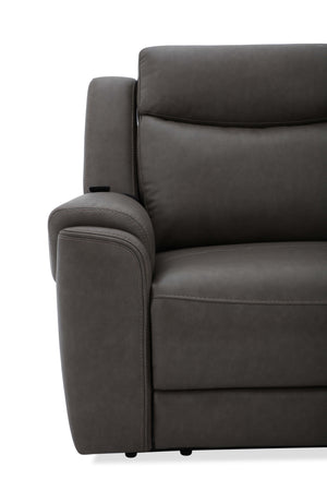Momentum - 6 Piece Modular Power Reclining Sectional With Power Adjustable Headrests - Dark Granite