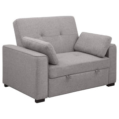 Add flexibility to your home office or living room with a modern sofa bed that doubles as a comfortable armchair. Perfect for guests or lounging, the armchair converts to a single bed, for a comfortable night-'s sleep. It-'s neutral upholstery suits in a 