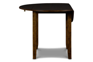 Gia - 3 Piece Dining Set (Dining Drop Leaf Table & 2 Chairs) - Brown - Faux Leather