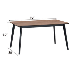  while the black legs provide a modern contrast. Perfect for family dinners or entertaining gue