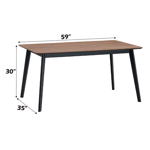  while the black legs provide a modern contrast. Perfect for family dinners or entertaining gue