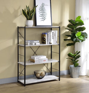 Tesadea - Bookshelf - Antique White & Black Finish - 43"