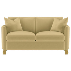 Corliss - Upholstered Curved Track Arm Loveseat - Camel