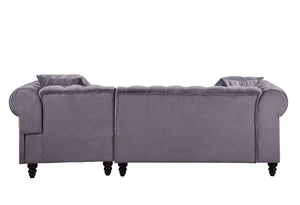 Adnelis - Sectional Sofa - Gray Velvet