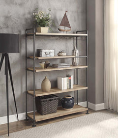 Brantley - Bookshelf - Brown, Light - 65-"H - 4 Tier shelf