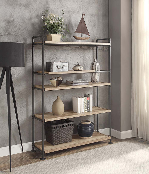 Brantley - Bookshelf - Brown, Light - 65-"H - 4 Tier shelf