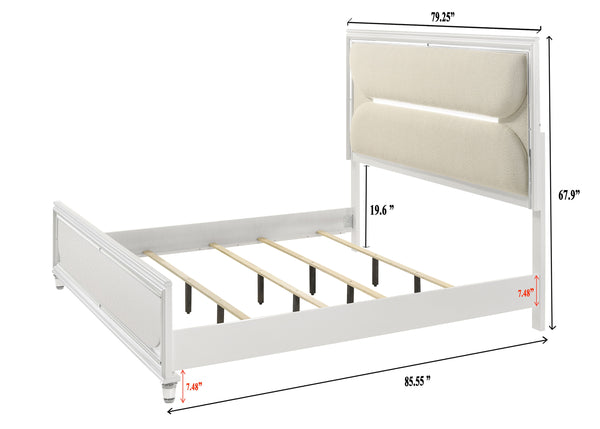 Eden - King Bed - White