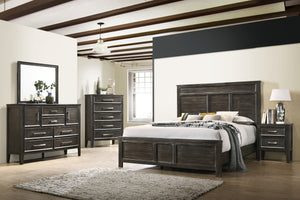 The Andover Wood 5-Piece Bedroom Set in Nutmeg Brown is a perfect combination of style, durability, and functionality, offering everything you need to create a complete and cohesive bedroom. This set includes a Panel Bed, Dresser, Mirror, Nightstand, and 
