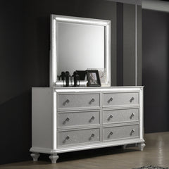 StardustÂ  - Dresser & Mirror - Pearl Silver