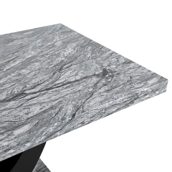 Lyra - Dining Table Top & Base - Gray