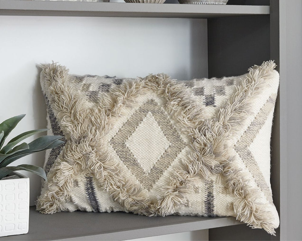 Add some enthusiasm to your space with a neutral diamond patterned throw pillow. It-'s casual mixed textures are made of a quality cotton wool blend, launching any bed or sofa into its own cute and comfortable category.<br/><br/><b>Product Features</b><ul