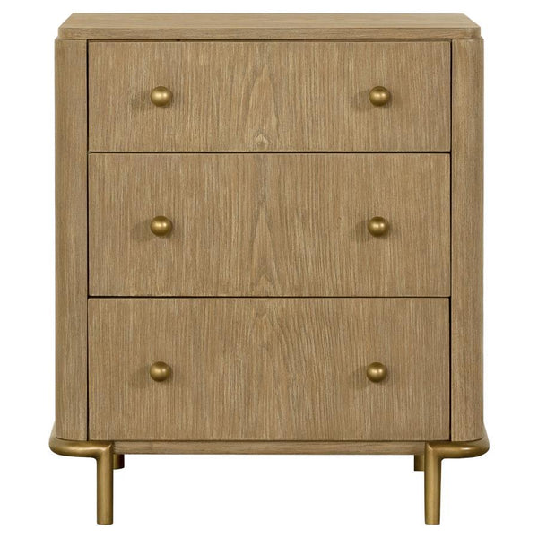 Arini - 4 Piece Eastern King Bedroom Set - Cream And Sand Wash