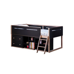 KD, Rectangular Bookshelf Storage: 2 Open Compartments (2 Wooden Shelves) CONSTRUCTION] Wooden Case (Rbw, Wood Veneer (Poplar, LVL), MDF) Wooden Cabinet Base<br/><br/><b>Product Features</b><ul><li>Case: 1Pc/1Ctn</li><li>Finish: Black & Rose-Gold</li><li>