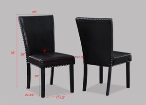 Tanner - 5 Piece Dining Room Set - White / Black