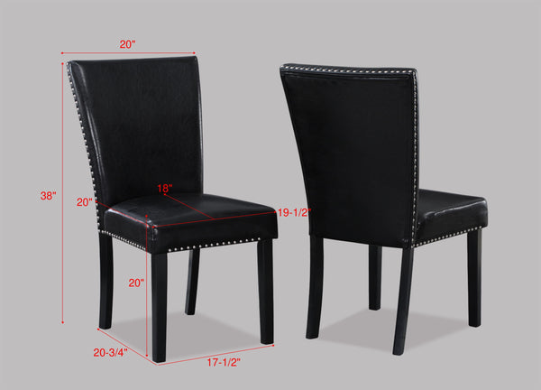 Tanner - 5 Piece Dining Room Set - White / Black