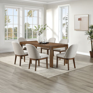 Phoenix - 78## Dining Table & 6 Chairs - Brown