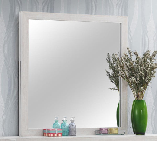  its clean-lined rectangular frame enhances contemporary and modern spaces. Crafted from engineered wood with a durable laminate veneer