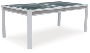  shimmering rhinestone accents and clear glass panels give this table plenty of polish. Plus the drop-in leaf accommodates parties of