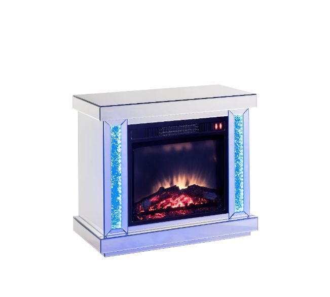 The Noralie LED Electric Fireplace will add a contemporary touch to any room in your home. With its clean lines, this brilliant rectangular accent piece showcases a distinctive style for an intriguing look. The unique piece has beautiful mirrored finish a