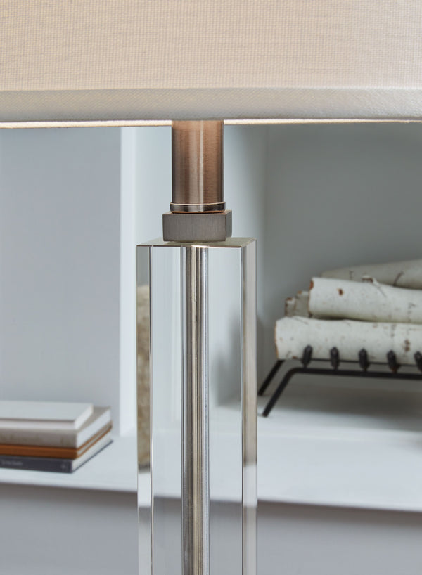  transitional aesthetic. Touches of metal and a crisp