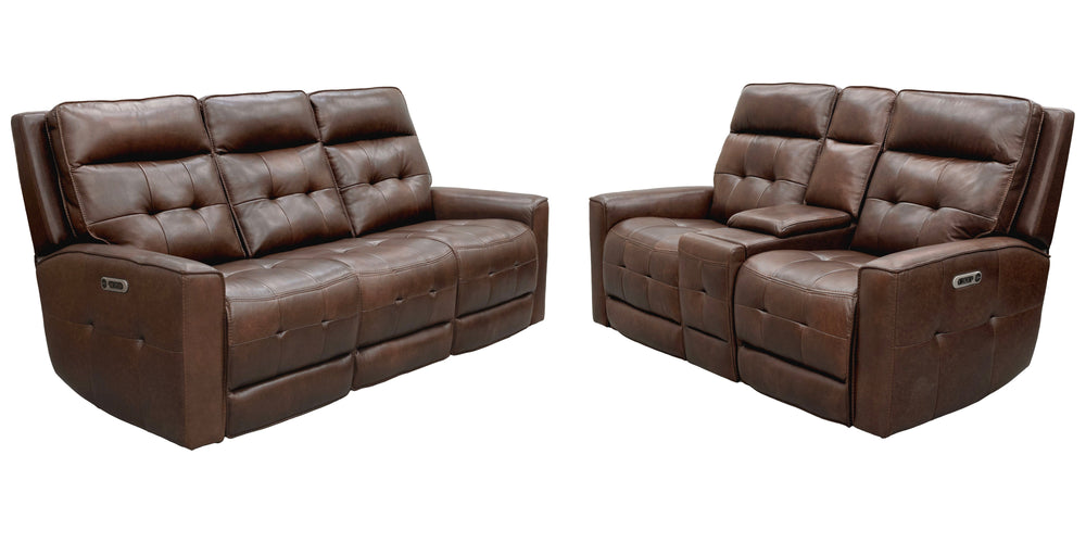 Bring upscale elegance to your living area with the Canterbury Power Zero Gravity Reclining Sofa Group. This gorgeous matching set includes a Power Recliner, a Power Console Loveseat, and a Power Sofa. Covered in gorgeous, supple leather with a custom mat