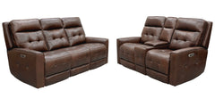 Bring upscale elegance to your living area with the Canterbury Power Zero Gravity Reclining Sofa Group. This gorgeous matching set includes a Power Recliner, a Power Console Loveseat, and a Power Sofa. Covered in gorgeous, supple leather with a custom mat