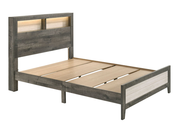  featuring a plank-style headboard with built-in lighting that adds warmth and con