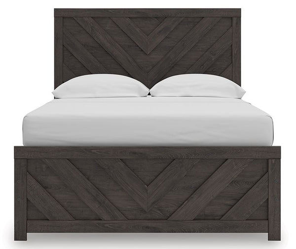 Prendonea - Charcoal - Full Panel Bed