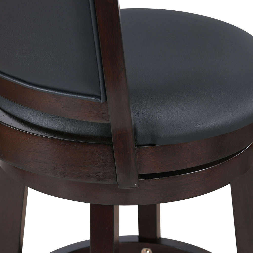 The New Classic Furniture Bristol Counter Height Swivel Bar Stool is a durable and stylish seating solution designed for comfort and convenience. Constructed from quality Rubberwood solids and manufactured wood, ensuring long-lasting strength. The circula