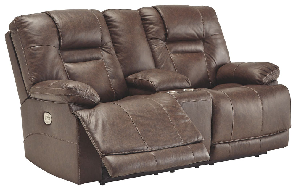Big and bold, this power reclining loveseat with console and Easy Viewâ„¢ power adjustable headrests delivers comfort at the touch of a button. Easily position the recliner, its headrest and the lumbar support to your liking for maximum comfort. Plus, wit