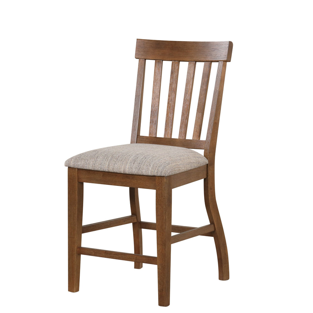 The Putnam Counter Chair in Walnut offers both quality and style, making it a perfect addition to any counter-height dining area. Each carton includes two counter chairs, crafted from solid rubberwood and reinforced with base stretchers for enhanced stabi