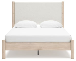 Cadmori - Two-tone - Queen Upholstered Panel Bed