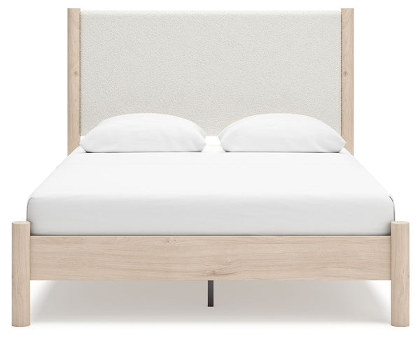 Cadmori - Two-tone - Queen Upholstered Panel Bed