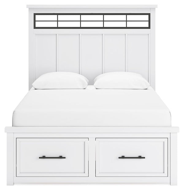  classic white finish and black pulls exude a comfortably cozy vibe i