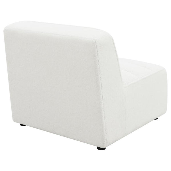 Sunny - Upholstered Armless Chair Natural - Ivory