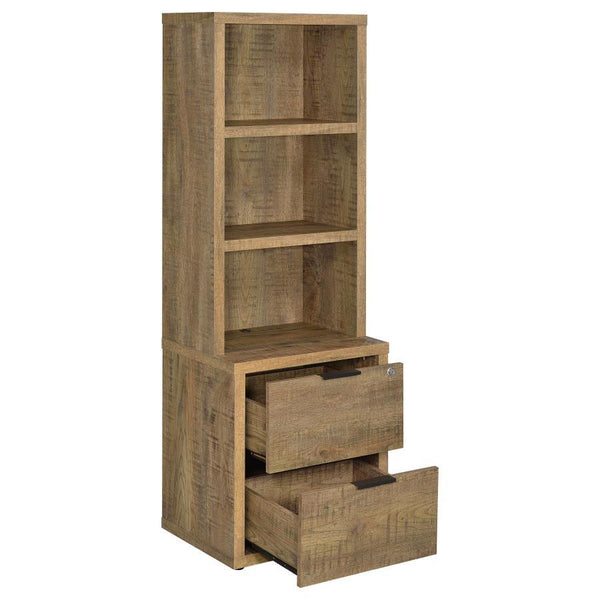  it offers a mix of display and hidden storage options. The top drawer includes a secure locking mechanis